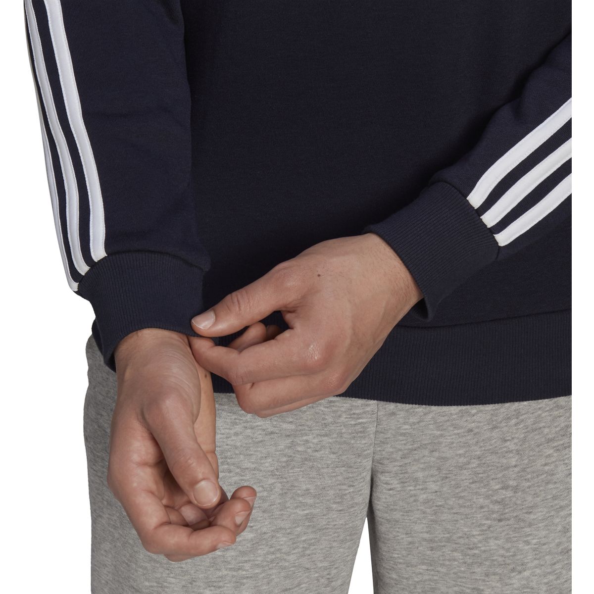 Adidas Essentials Fleece 3-Streifen Sweatshirt Herren_4