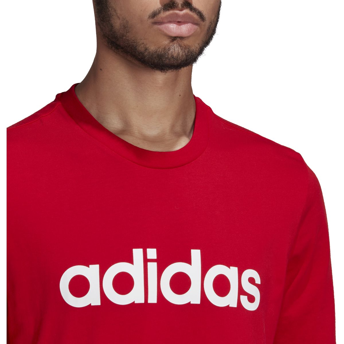 Adidas Essentials Embroidered Linear Logo T-Shirt Herren_4