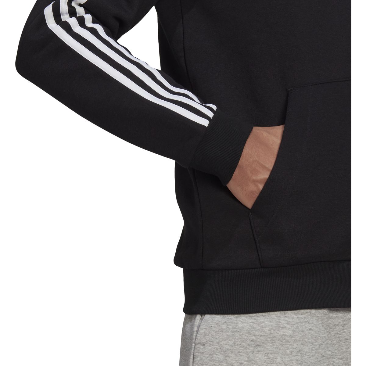 Adidas Essentials Fleece 3-Streifen Kapuzenjacke Herren_3