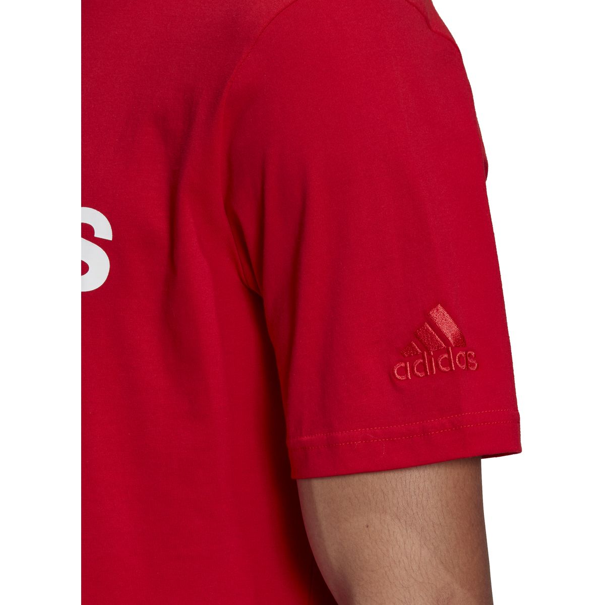 Adidas Essentials Embroidered Linear Logo T-Shirt Herren_3