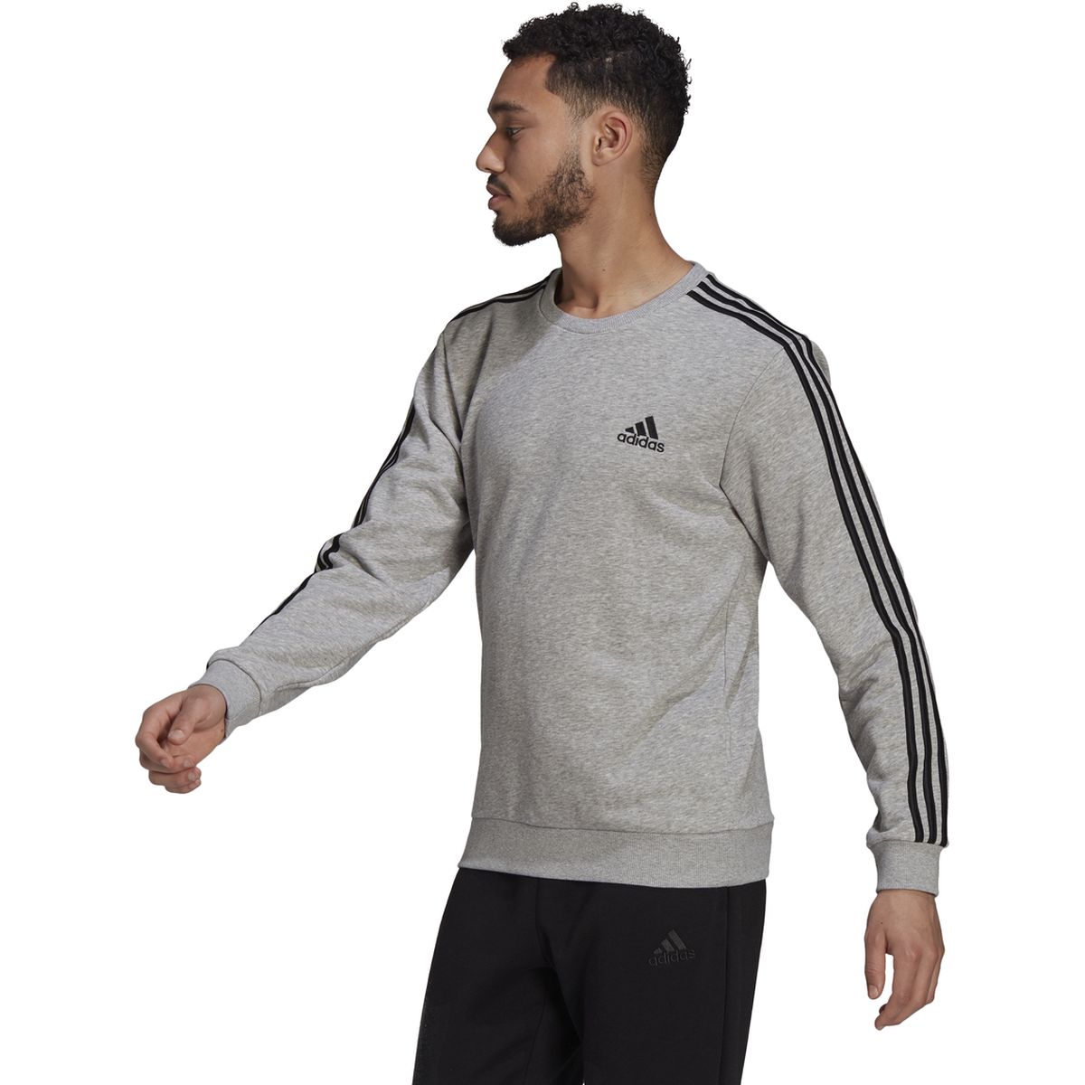Adidas Essentials French Terry 3-Streifen Sweatshirt Herren_2