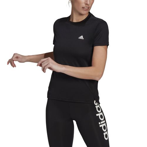 Adidas AEROREADY Designed 2 Move Sport 3-Streifen T-Shirt Damen