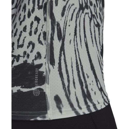 Adidas Fast Allover Print Running T-Shirt Damen