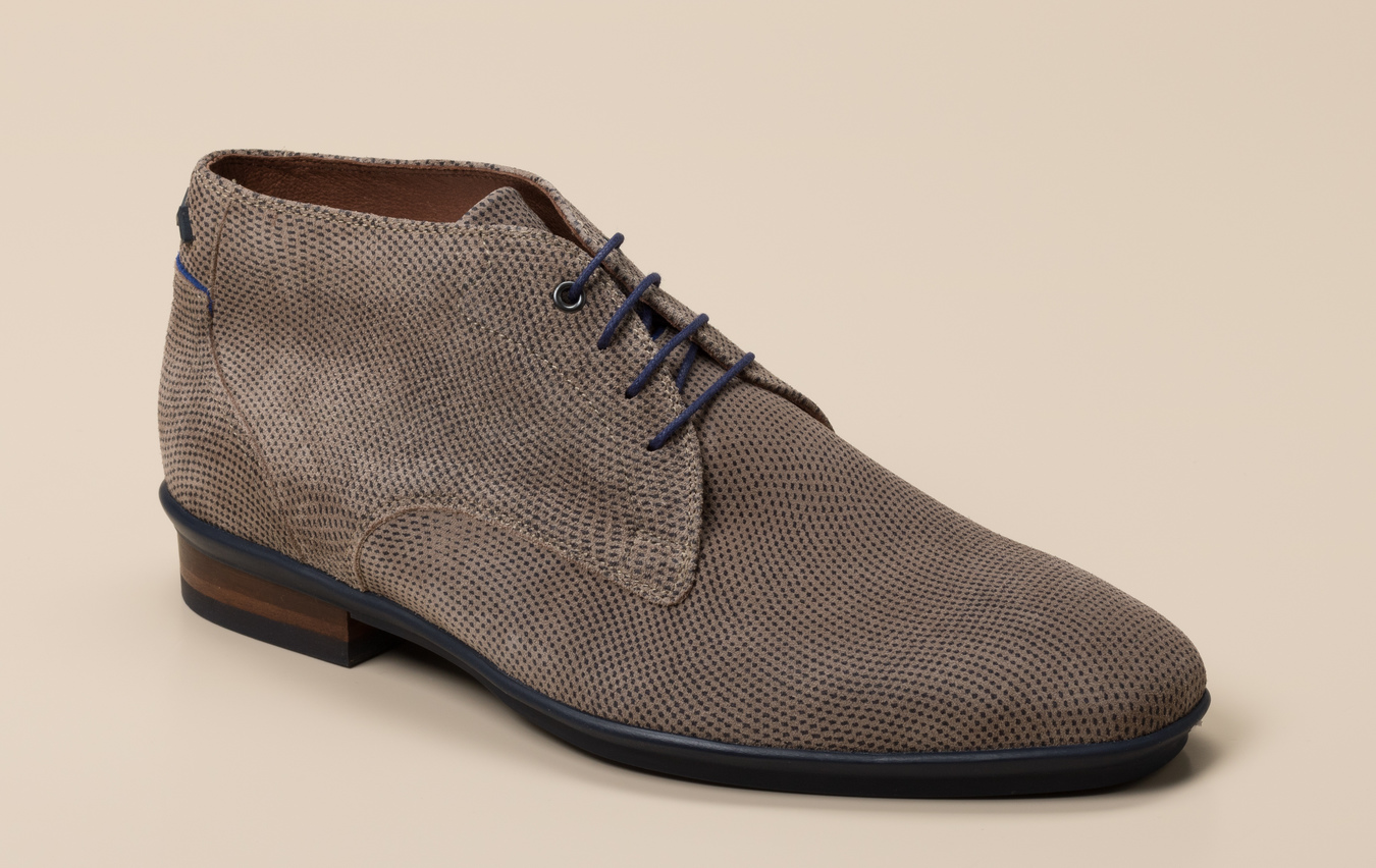 Taupefarbene Herren Sneakeramp; Schnürsenkel Veloursleder Floris Turnschuhe Mit Bommel Für Van Aus QxdBthrCos