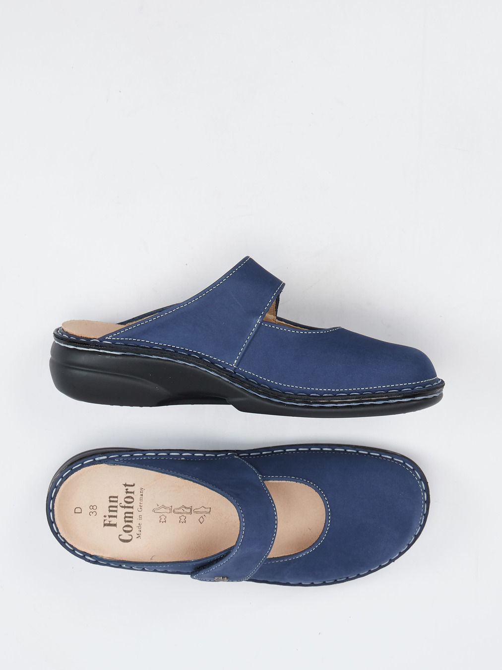 Finn Comfort Damen Pantolette in mittelblau kaufen | Zumnorde Online-Shop