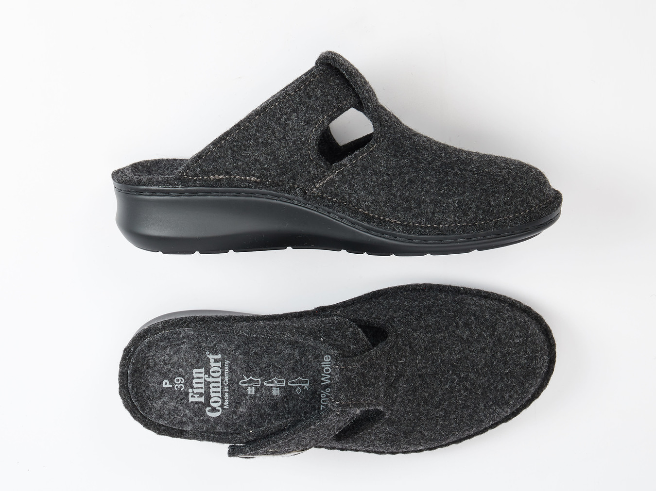 Finn Comfort Damen Hausschuh in dunkelgrau kaufen | Zumnorde Online-Shop