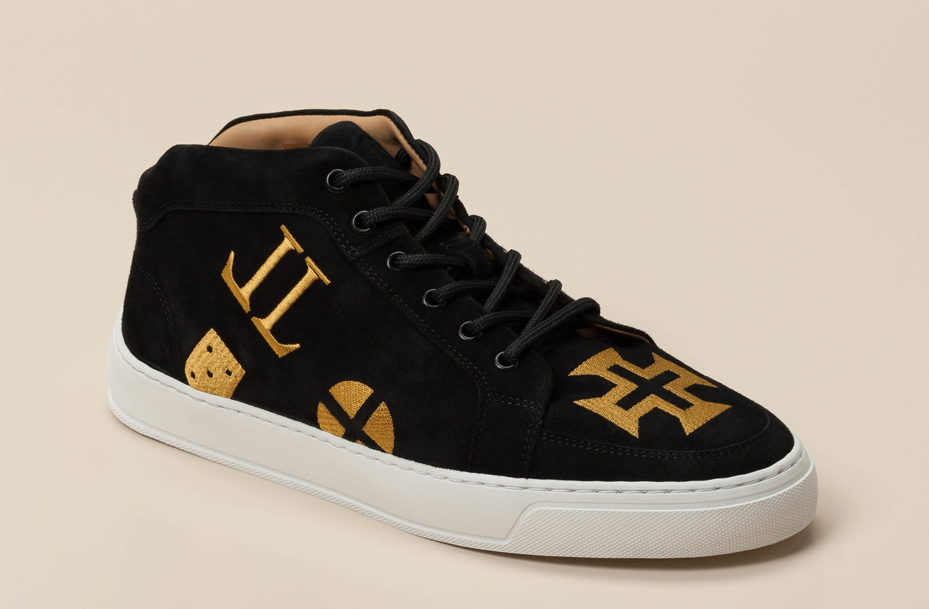 Leandro Lopes Herren Sneaker in schwarzgold kaufen Leandro Lopes Herren Sneaker in schwarzgold kaufen